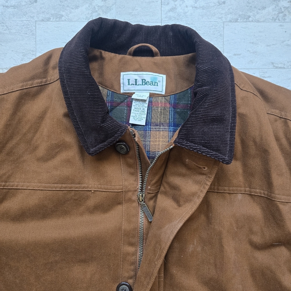 L.L. Bean Vintage Barn Field Coat Heavy Duty Jacket Mens Large Tall LT - Picture 7 of 13